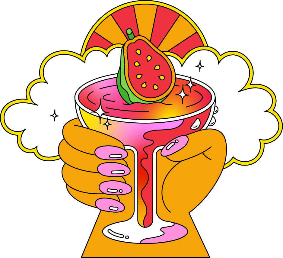 Sunr Illustrative Hands with Drink Mix